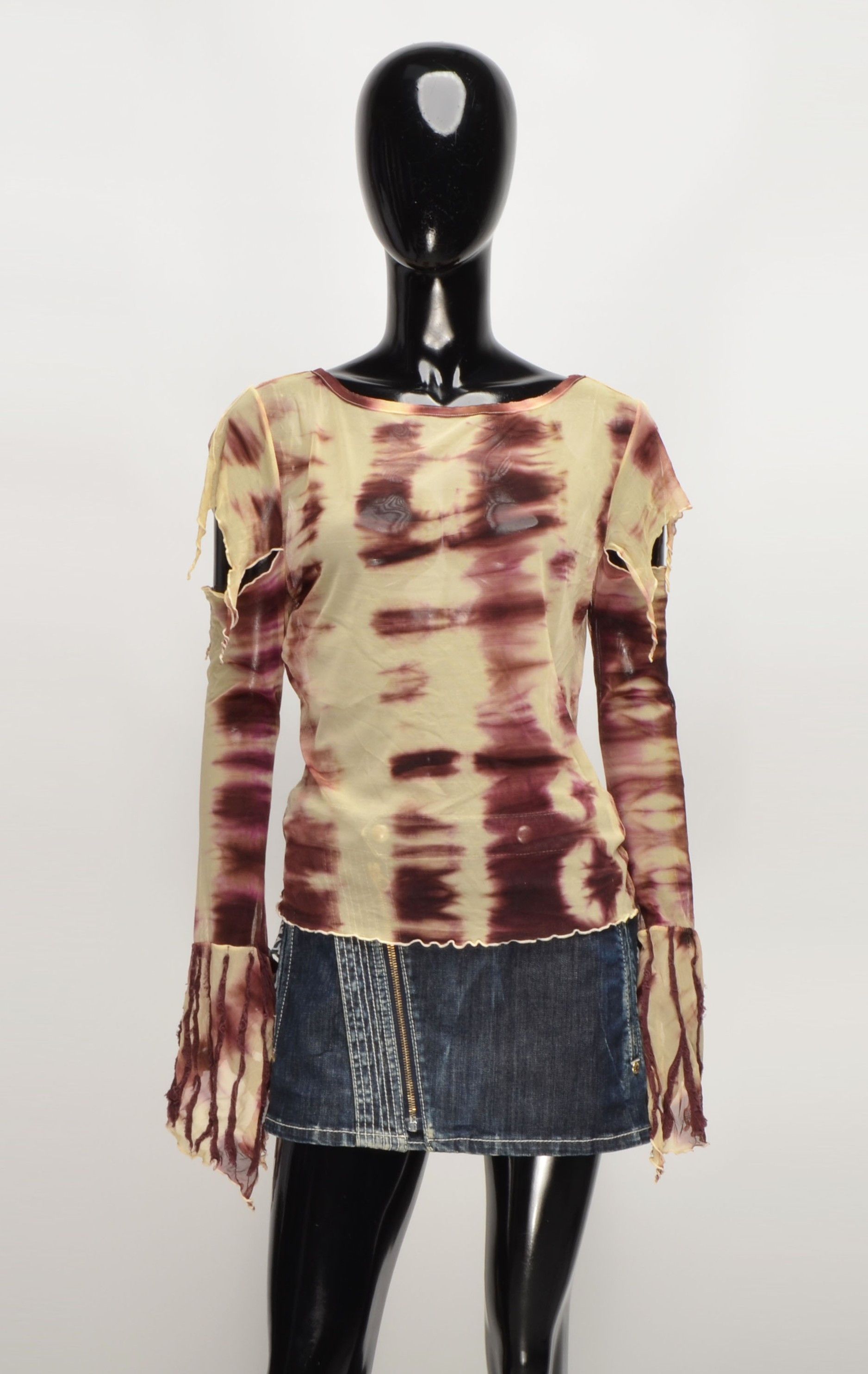 Other Teddys Hyper Y2K Grunge Fairy Mesh Open Shoulders Top Size L / US 10 / IT 46 - 1 Thumbnail