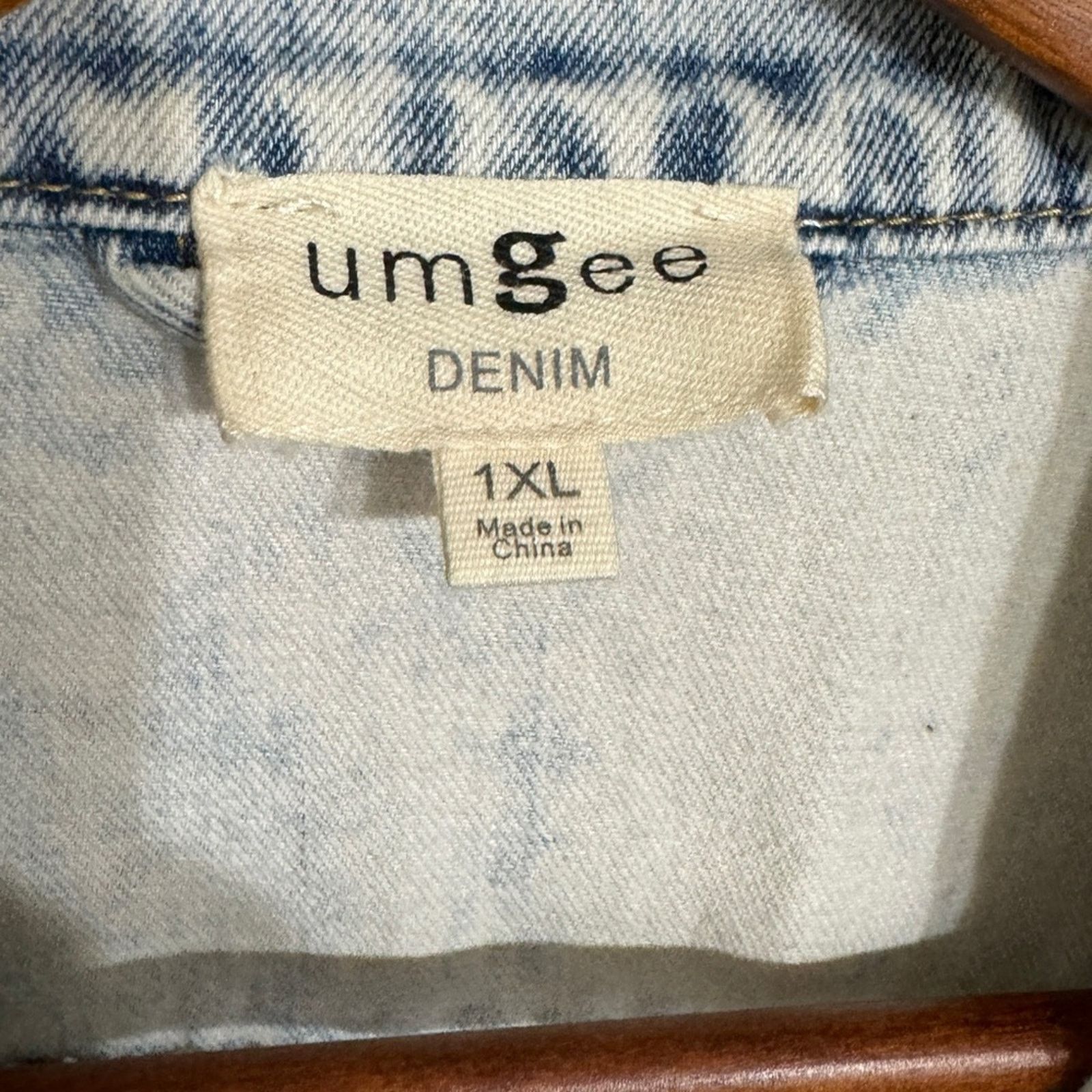 Other Umgee Distressed Oversized Jean Jacket Blue Size 1XL Size XXL / US 16-18 / IT 52-54 - 5 Thumbnail