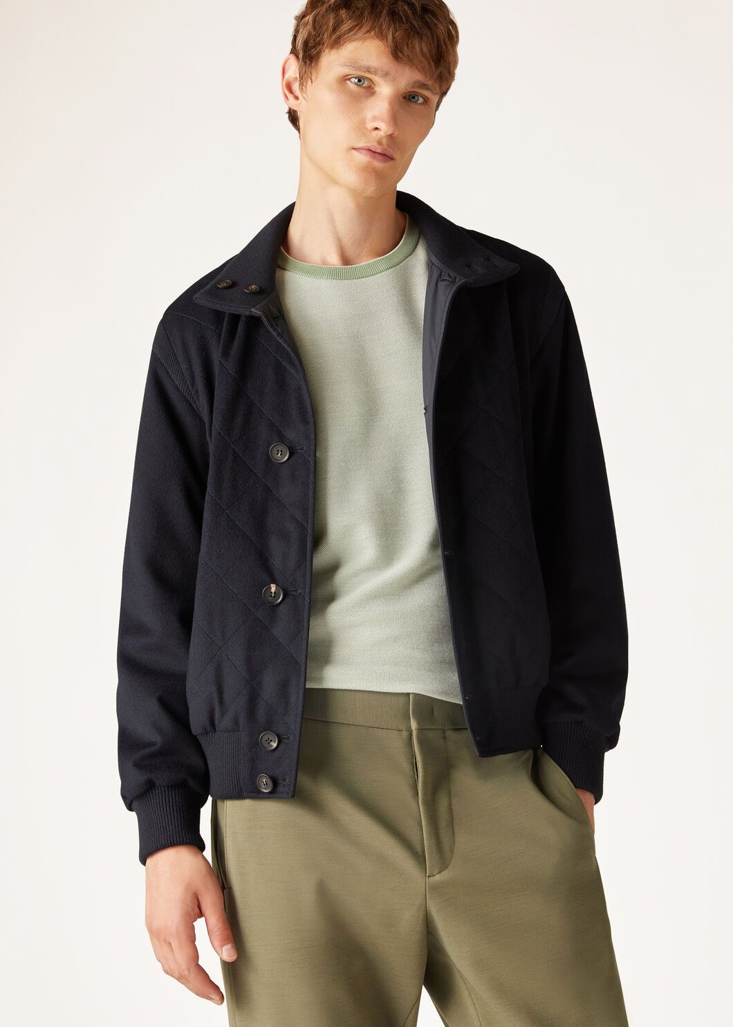 Loro Piana o1w1db10225 FAM7690 Bomber Jacket in Navy Blue Size US M / EU 48-50 / 2 - 4 Thumbnail