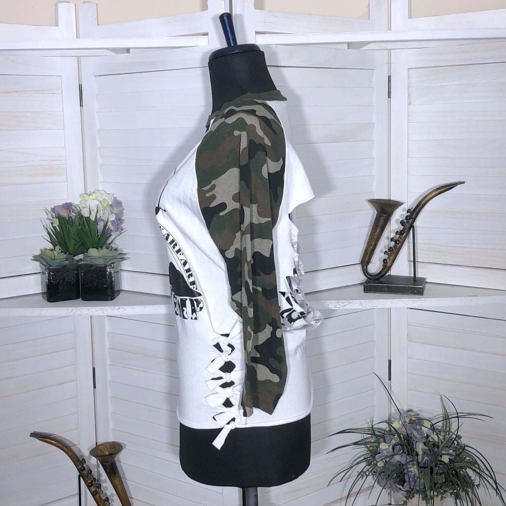 Other camuflaje women’s army boot camp white 3/4 sleeves shirt S Size S / US 4 / IT 40 - 7 Thumbnail