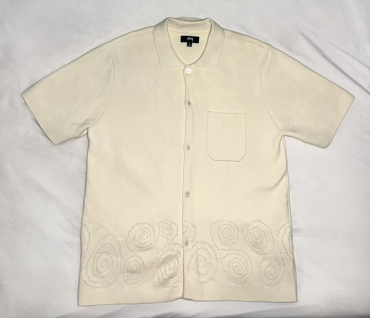 Stussy Stussy Perforated Swirl Knit Shirt | Grailed