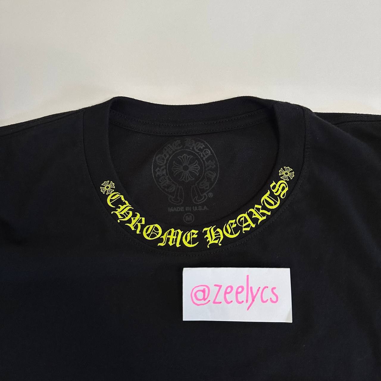 Chrome Hearts Chrome Hearts Neck Logo L/S Tee "Black Neon" Size US M / EU 48-50 / 2 - 5 Thumbnail