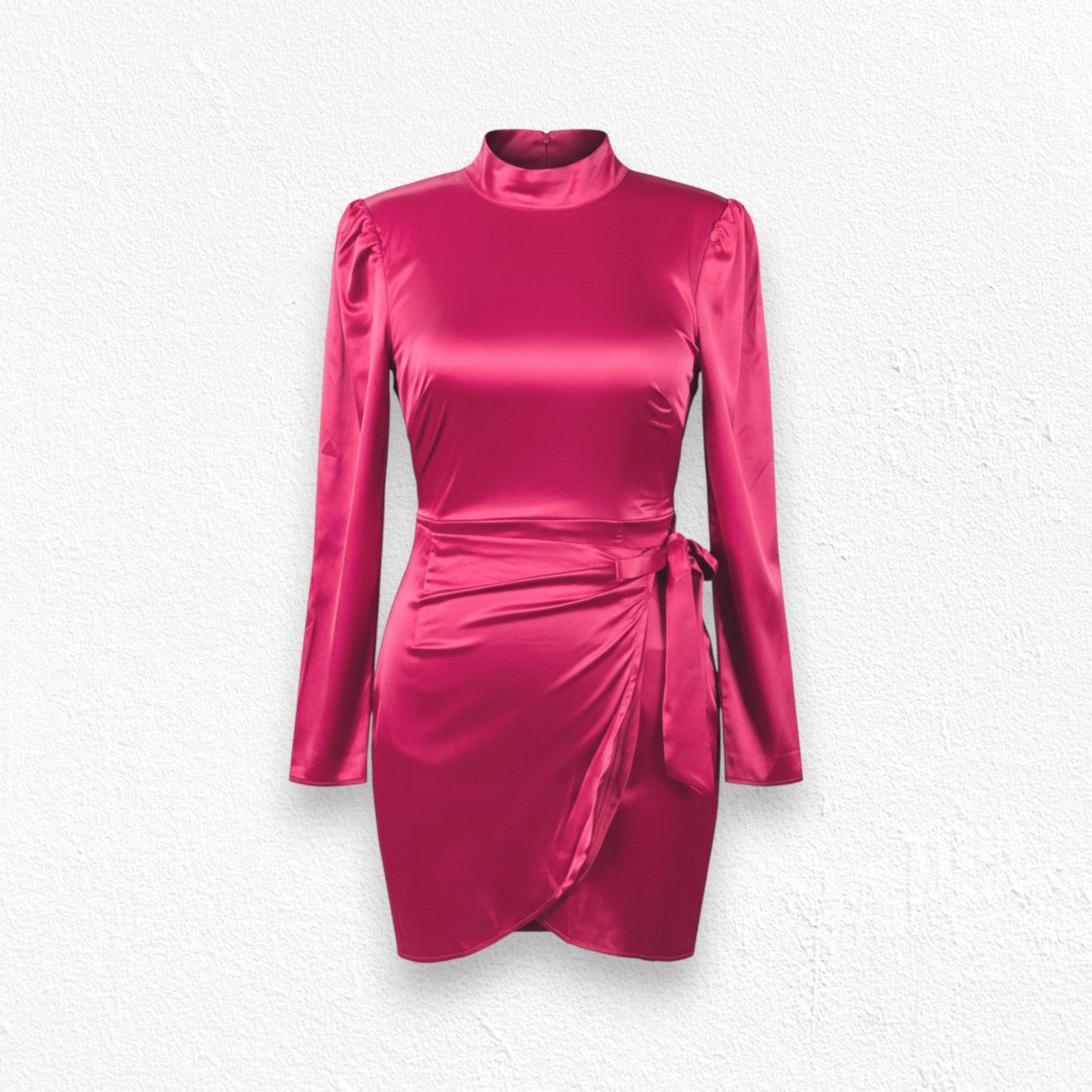 Other Lulus Red Satin Faux Wrap Mini Dress Size Medium Size M / US 6-8 / IT 42-44 - 1 Thumbnail