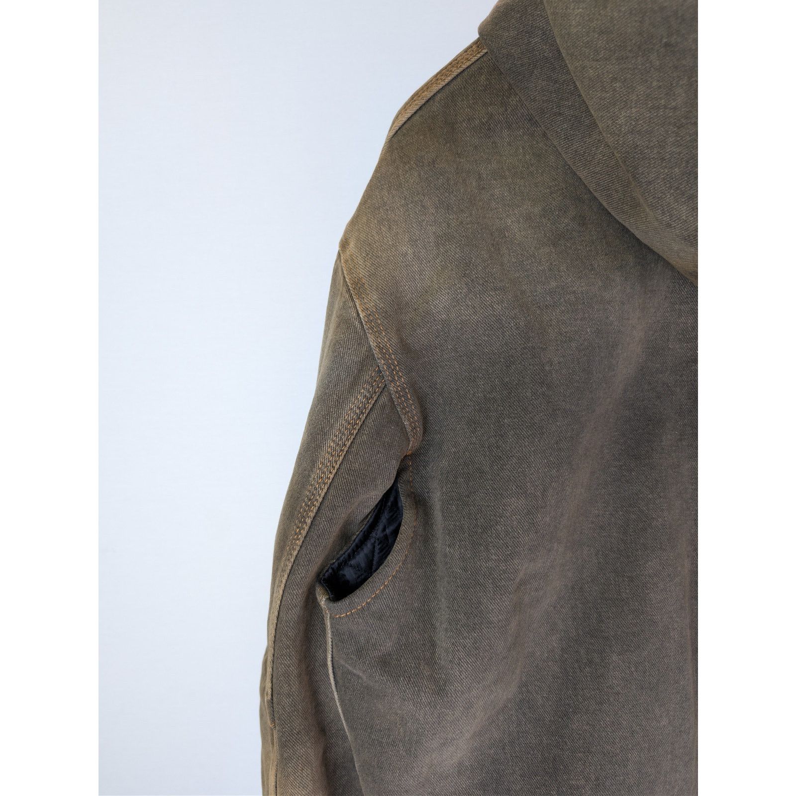 Maison Margiela o1rshd1 MM6 Hooded Hoodie Denim Jacket in Brown Size US M / EU 48-50 / 2 - 14 Thumbnail