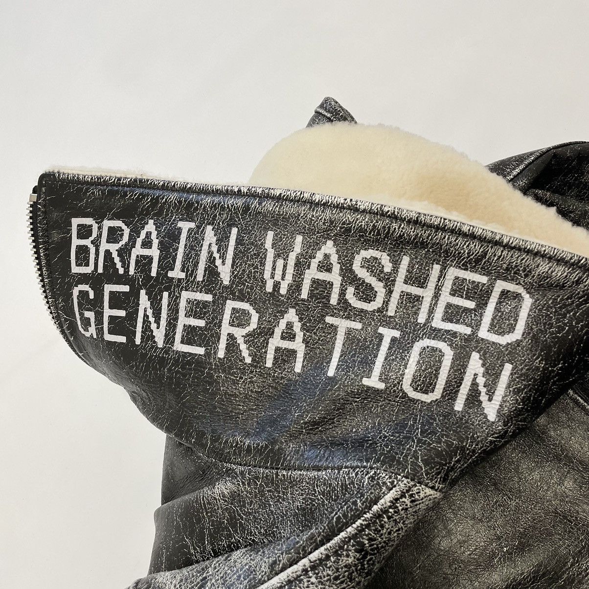 Undercover Shearling Collar Cracked Leather Jacket Size US M / EU 48-50 / 2 - 16 Thumbnail