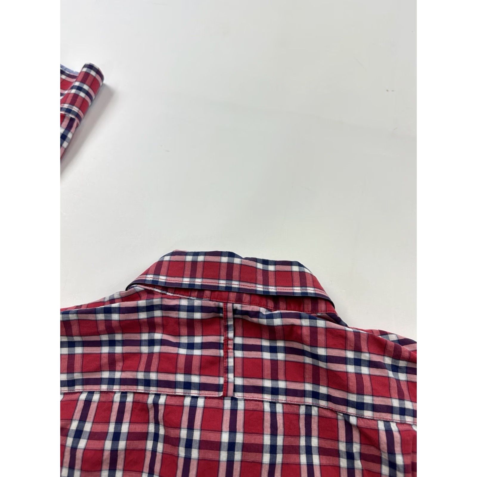 Banana Republic Banana Republic Shirt Mens Large Red Plaid Button Up Cotton Long Sleeve Casual Casual Mens L Red Button-Up Shirt Size US L / EU 52-54 / 3 - 7 Thumbnail