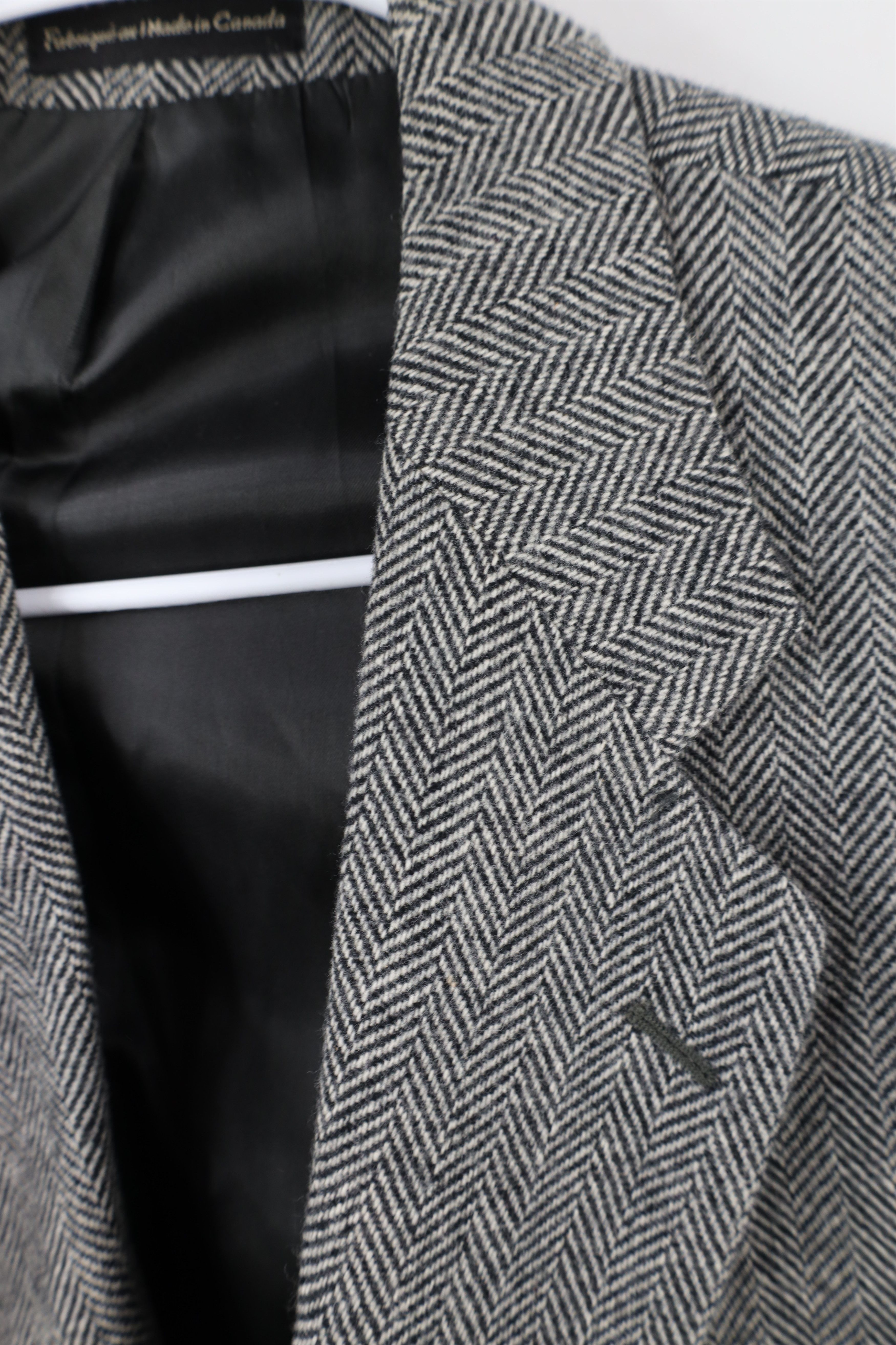 Vintage Vintage 90s Streetwear Herringbone Coat Blazer Jacket USA Size US XL / EU 56 / 4 - 8 Thumbnail