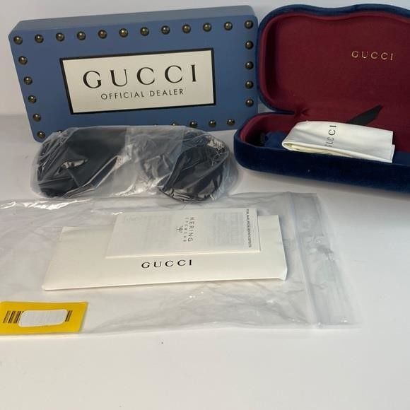 Gucci New - GUCCI Metal Rimless Square Sunglasses GG0291S Black Go Size ONE SIZE - 6 Thumbnail