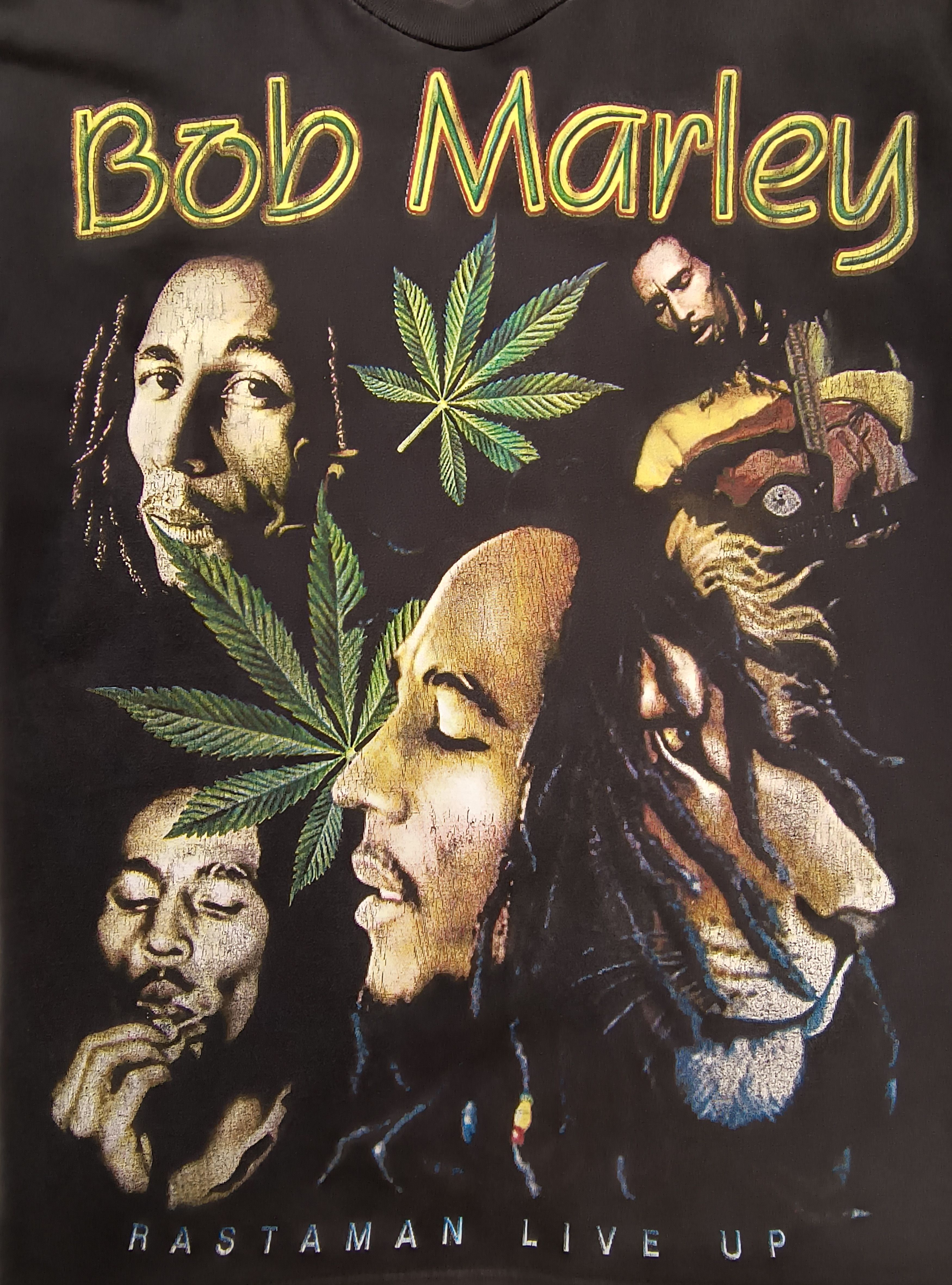 Bob Marley × Rap Tees × Vintage Vintage Bob Marley rastaman live up tee |  Grailed