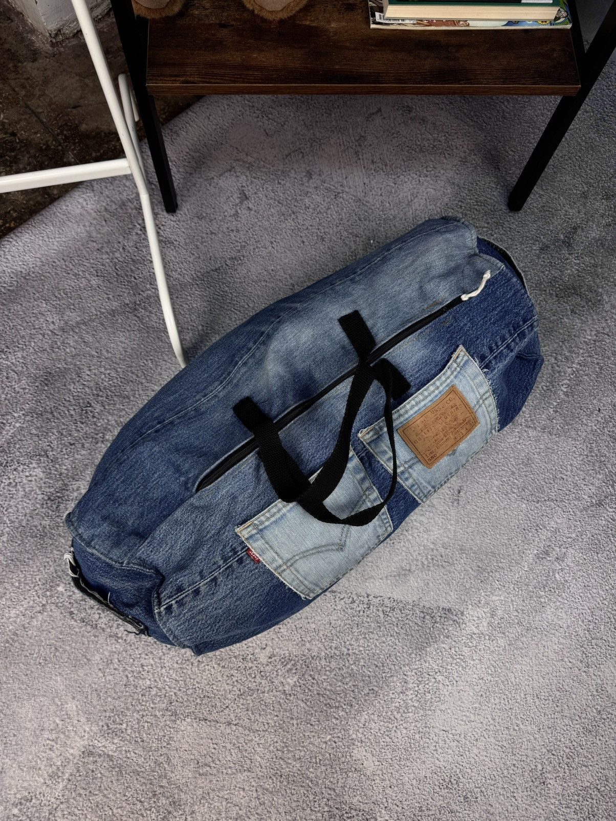 Handmade × Levi's × Vintage LEVIS Custom Jeans Denim Bag Hand Made Size ONE SIZE - 3 Thumbnail