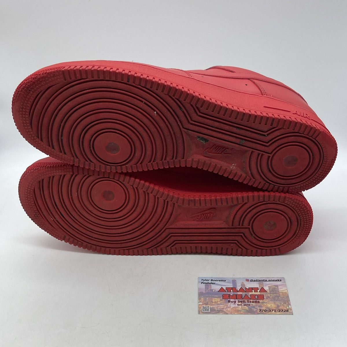 Nike Air Force 1 low triple red Size US 12 / EU 45 - 7 Thumbnail
