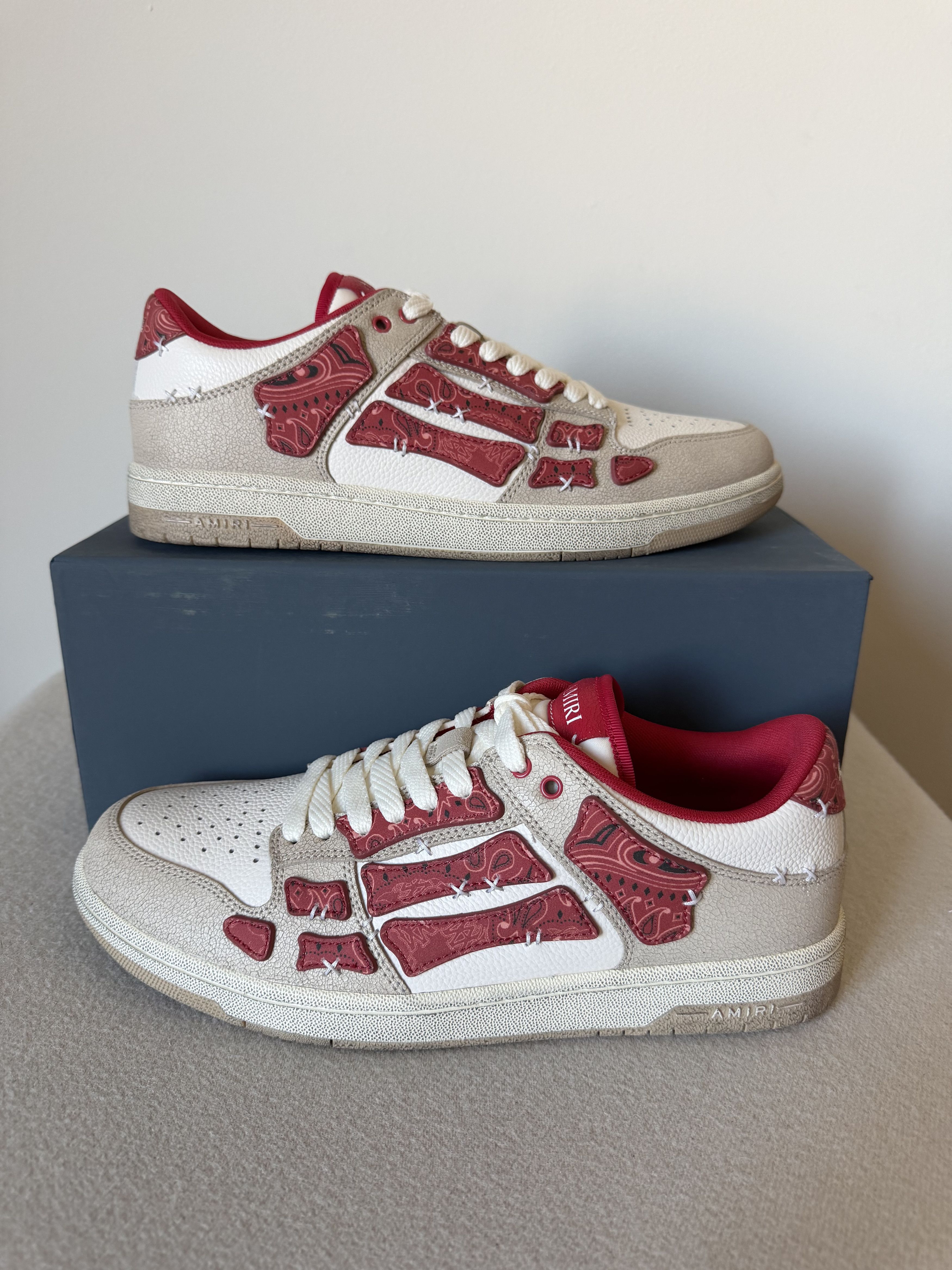 Amiri Amiri Skel Top Low Sneakers in Varsity Red Bandana Size US 13 / EU 46 - 2 Thumbnail