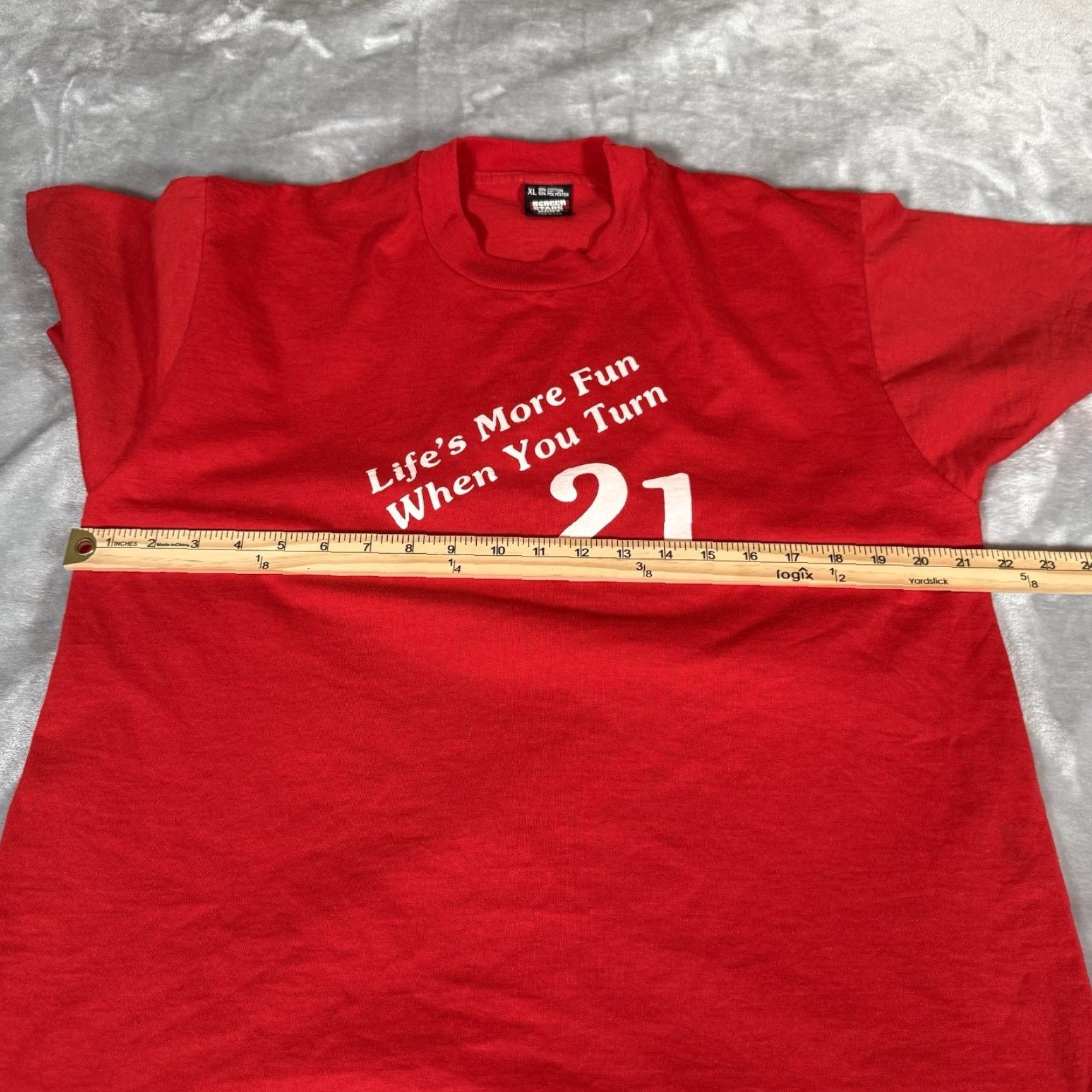 Vintage Vintage Lifes More Fun When You’re 21 T Shirt Mens XL (Fits L) Funny 90s Size US XL / EU 56 / 4 - 7 Thumbnail