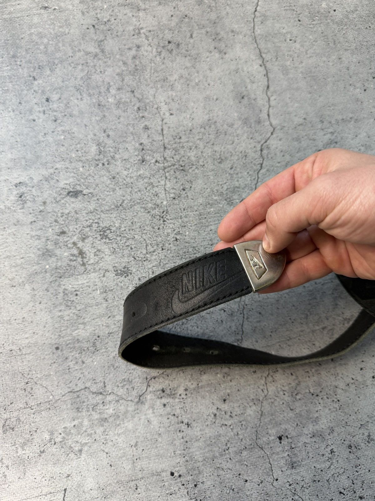 If Six Was Nine Vintage Nike Belt Leather 90s Y2K Logo Style USA Size ONE SIZE - 11 Thumbnail