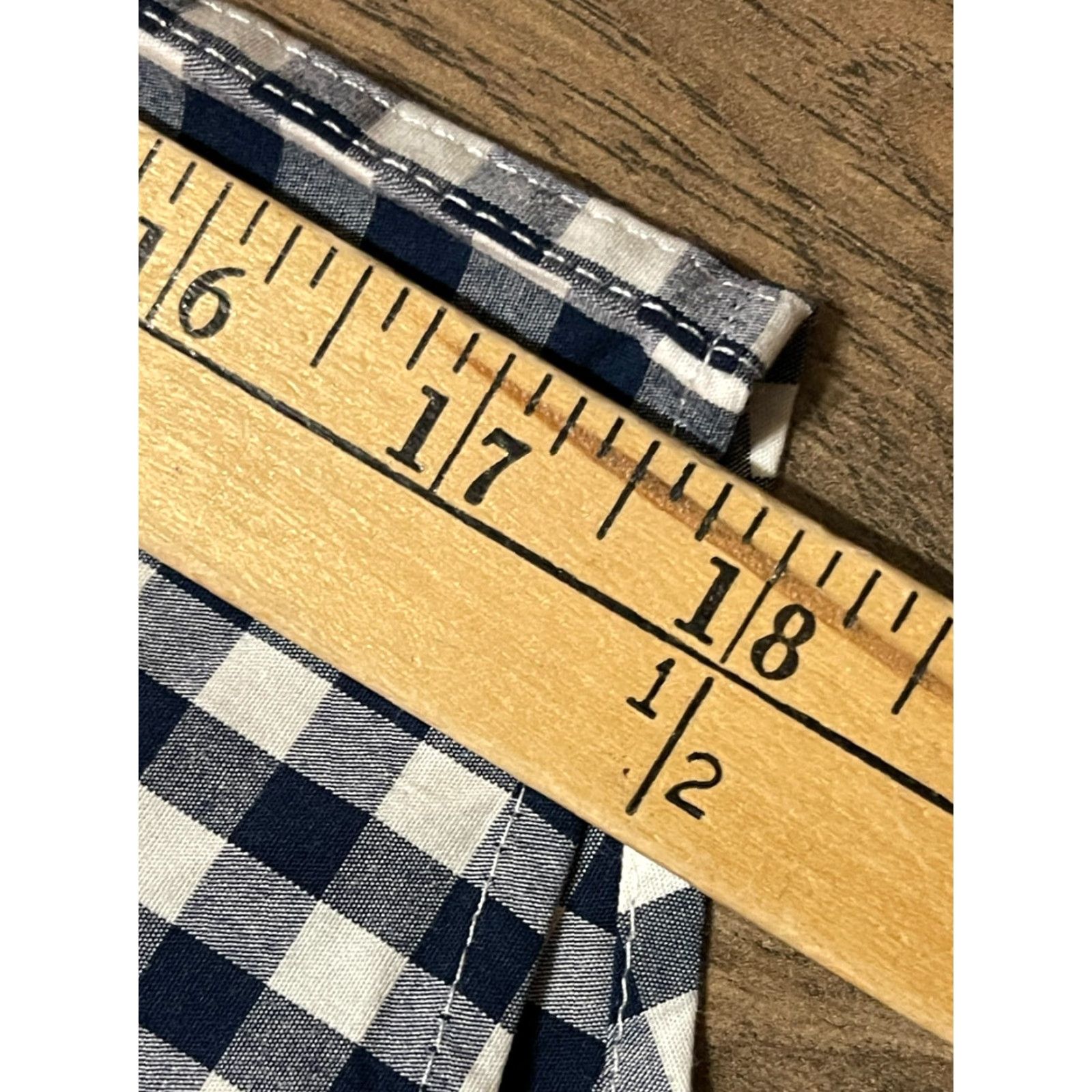 George George Shirt Mens L Blue White Plaid Button Up Long Sleeve Classic Fit Size US L / EU 52-54 / 3 - 6 Thumbnail