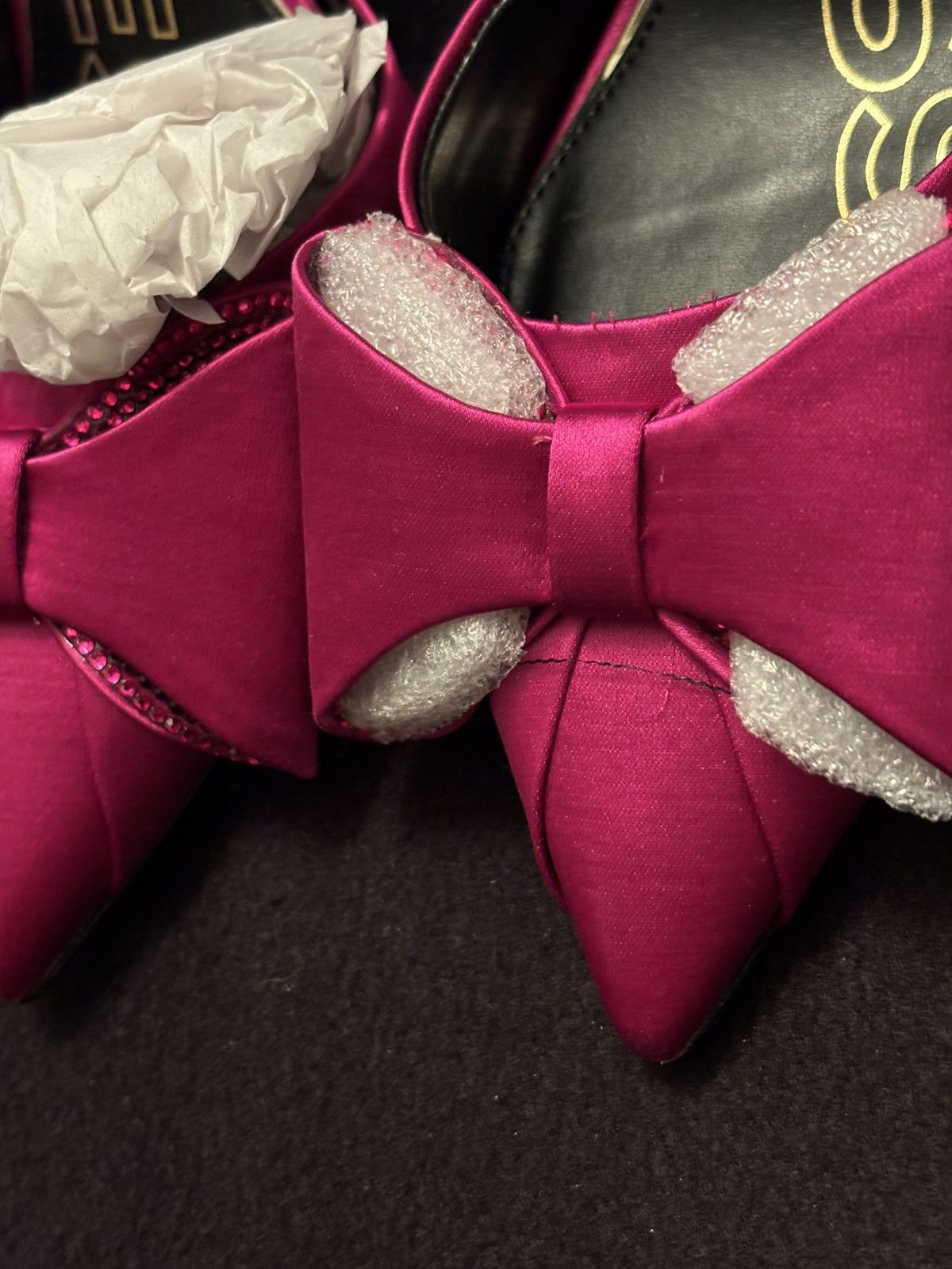 Express Rhinestone Bow Embellished Strap Pumps-EXPRESS BRAND- Size US 7 / IT 37 - 9 Thumbnail