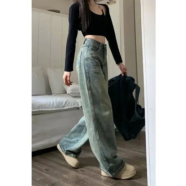 VIBE Vintage 90S Baggy Straight Denim Trousers Size 30" / US 8 / IT 44 - 3 Thumbnail