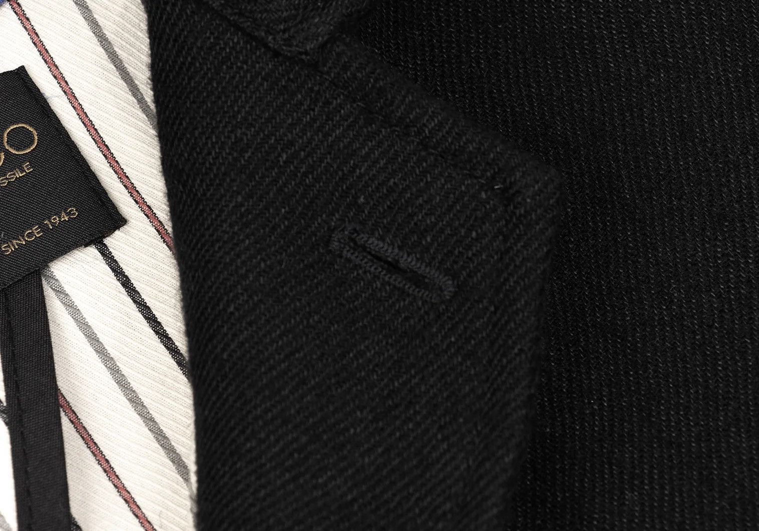 Junya Watanabe Wool-Linen Chester Coat with Elbow Patches in Black, Size M Size US M / EU 48-50 / 2 - 5 Thumbnail