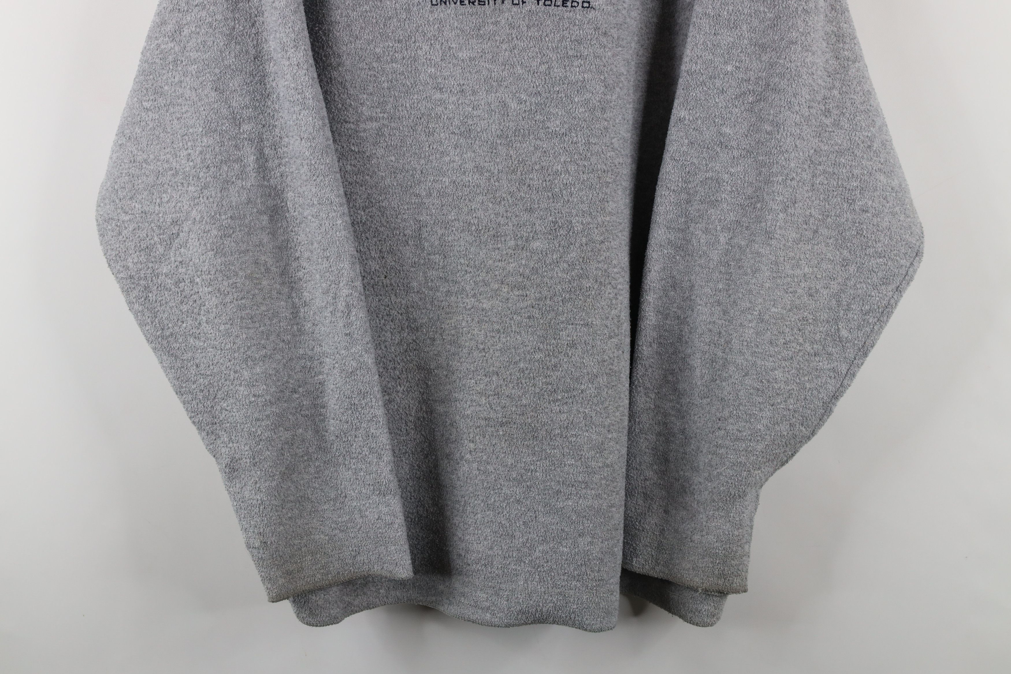 Vintage Vintage 90s Out University of Toledo Fleece Sweater Gray Size US XL / EU 56 / 4 - 3 Thumbnail
