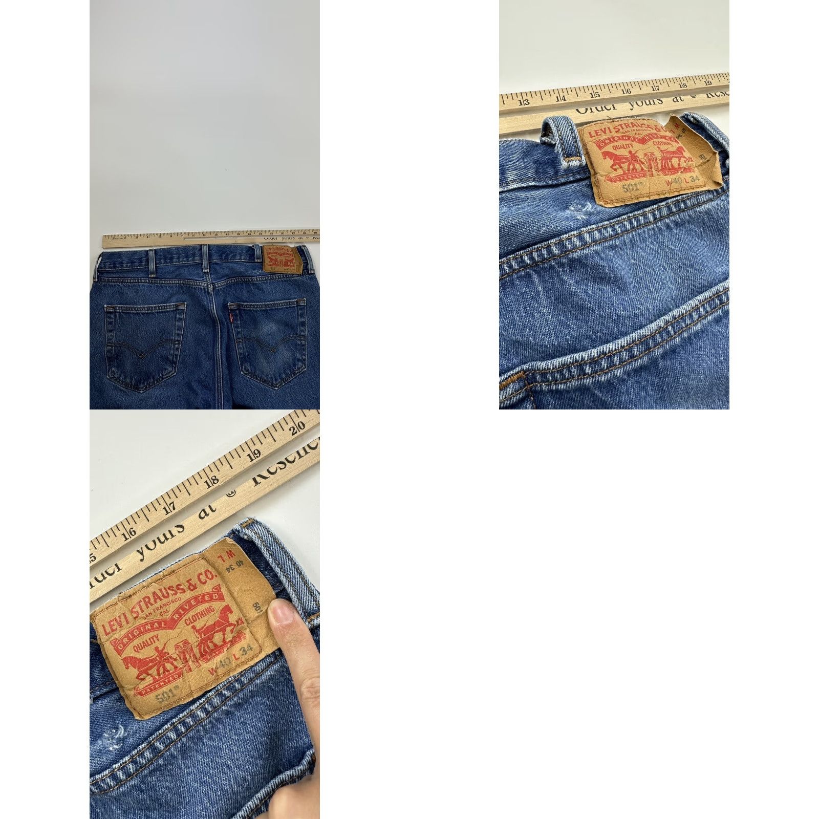 Levi's Levi’s 501 Jeans Mens Blue 36 x 30 Not Redline Size US 36 / EU 52 - 8 Thumbnail