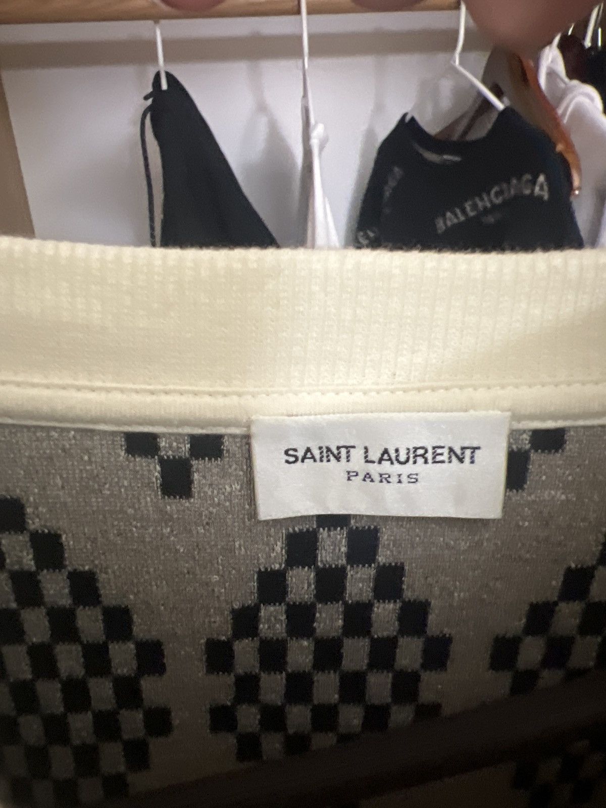 Saint Laurent Paris Saint Laurent Stripe-Jacquard Sweater Size US M / EU 48-50 / 2 - 4 Thumbnail