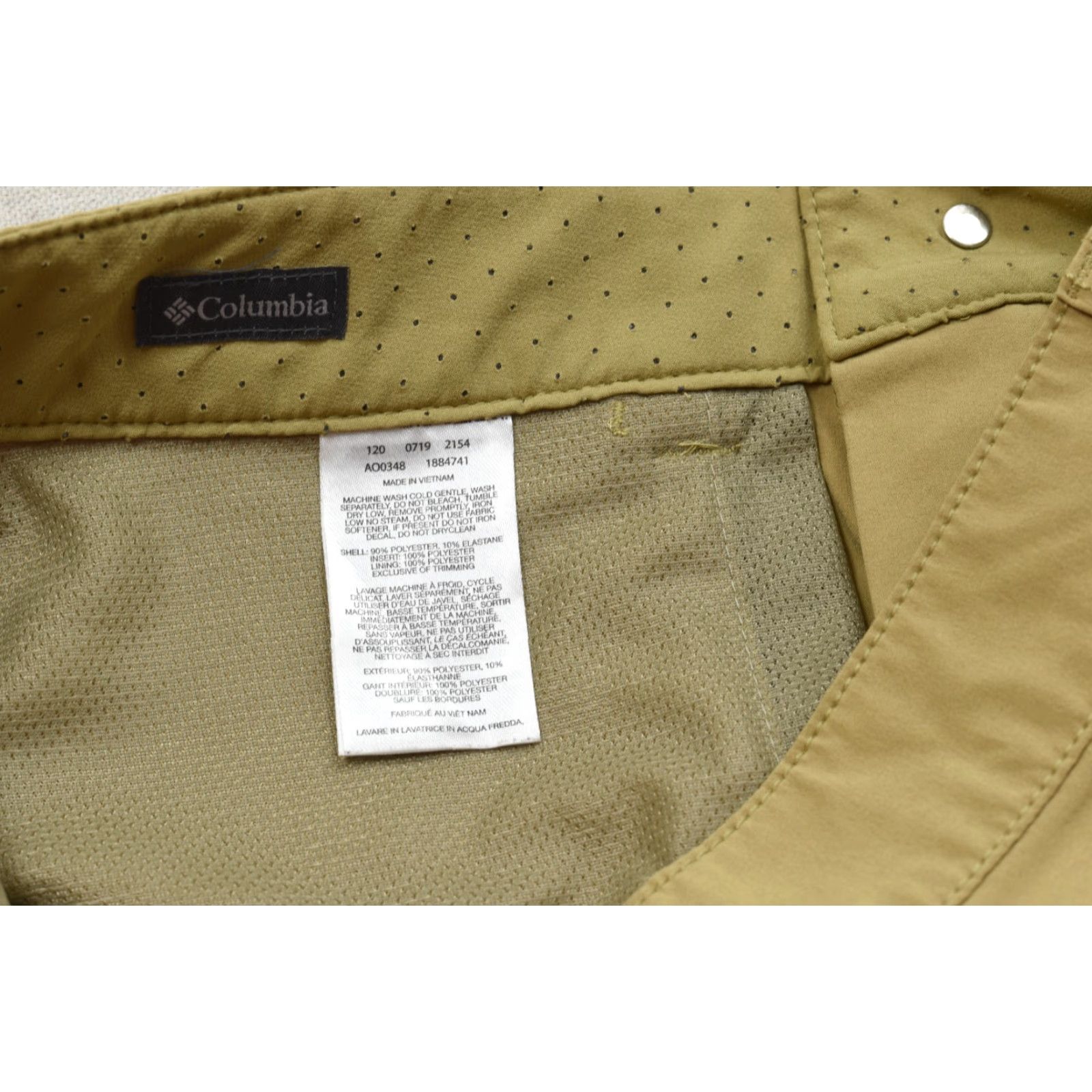 Vintage Columbia Men Flat Front Hiking Performance Shorts Bermuda 30 Beige Tan Summer Spring Pockets Zip Size US 30 / EU 46 - 8 Thumbnail