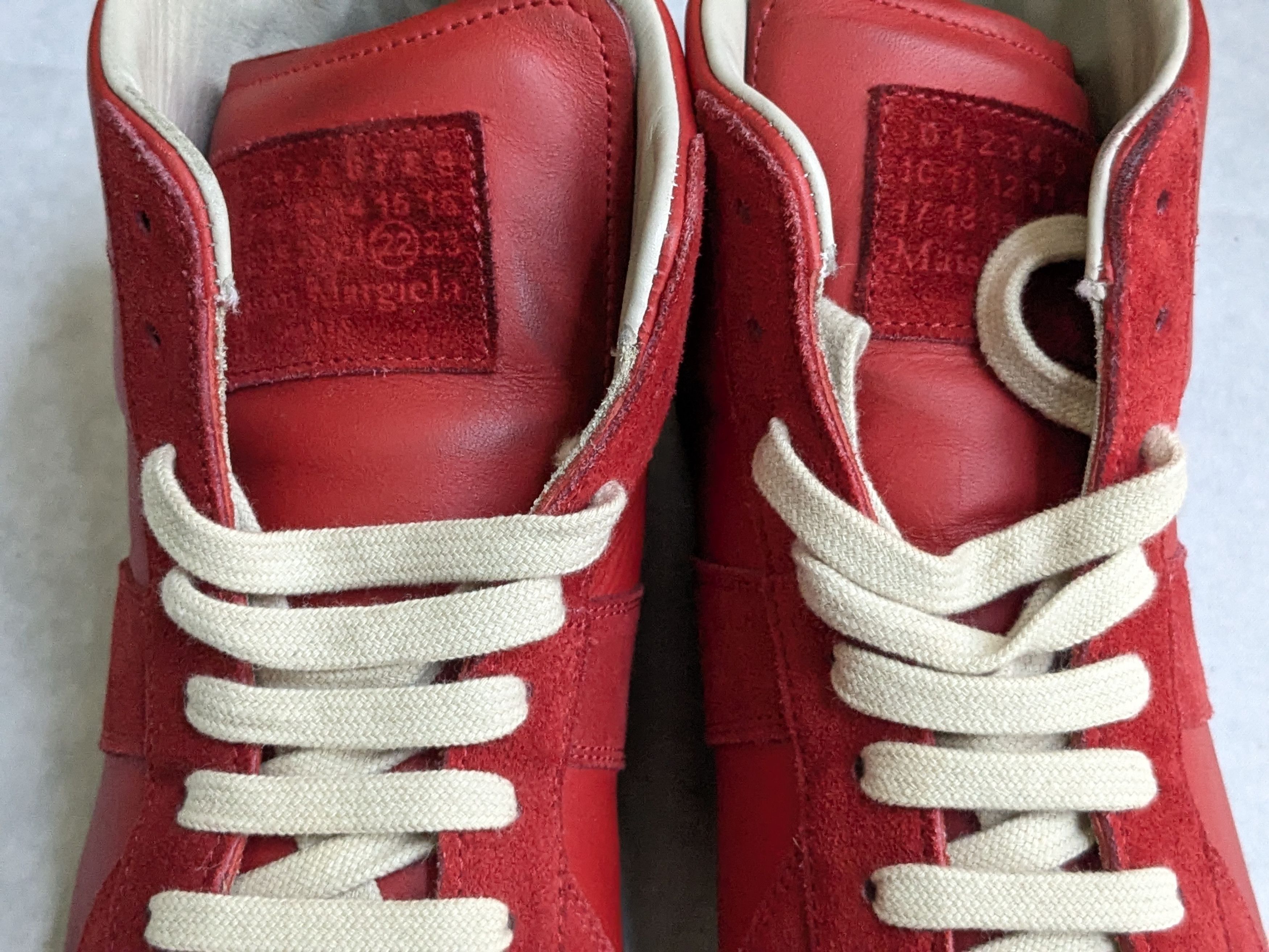 Maison Margiela Maison Margiela GAT Replica Red 10 43 Suede Leather High Size US 10 / EU 43 - 2 Thumbnail