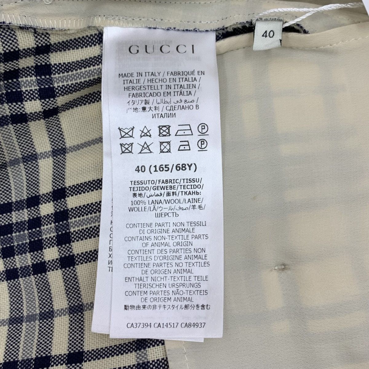 Gucci Gucci Plaid Wool Pleated Seven-point Wide-leg Pants K26WX Size 28" / US 6 / IT 42 - 6 Thumbnail
