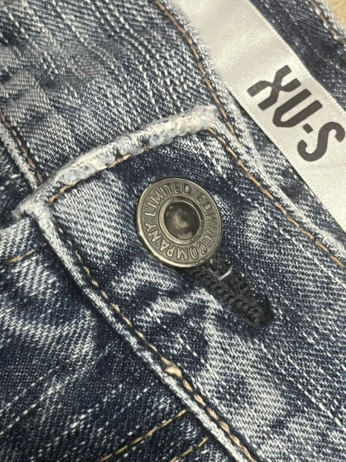 Edwin Vintage Edwin XVS Light Blue Sashiko Patchwork Loose Jeans Size US 34 / EU 50 - 5 Thumbnail