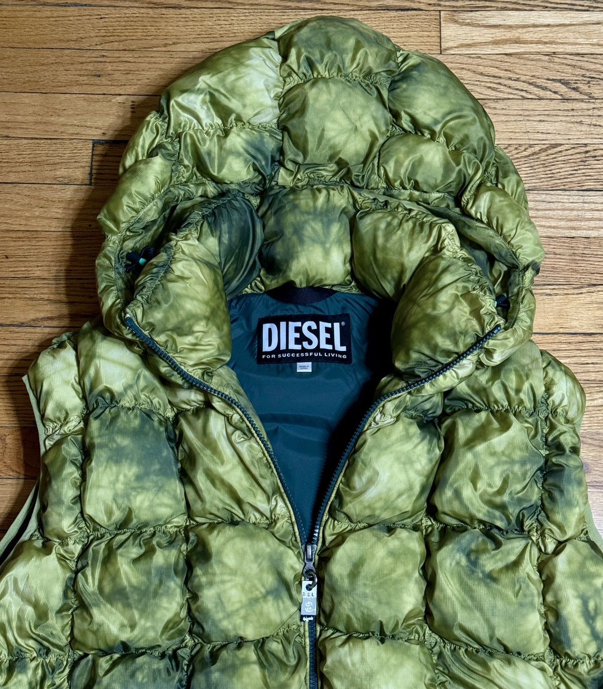 Diesel Diesel Ralle Padded Green Vest Jacket with Hood Size US XL / EU 56 / 4 - 2 Thumbnail