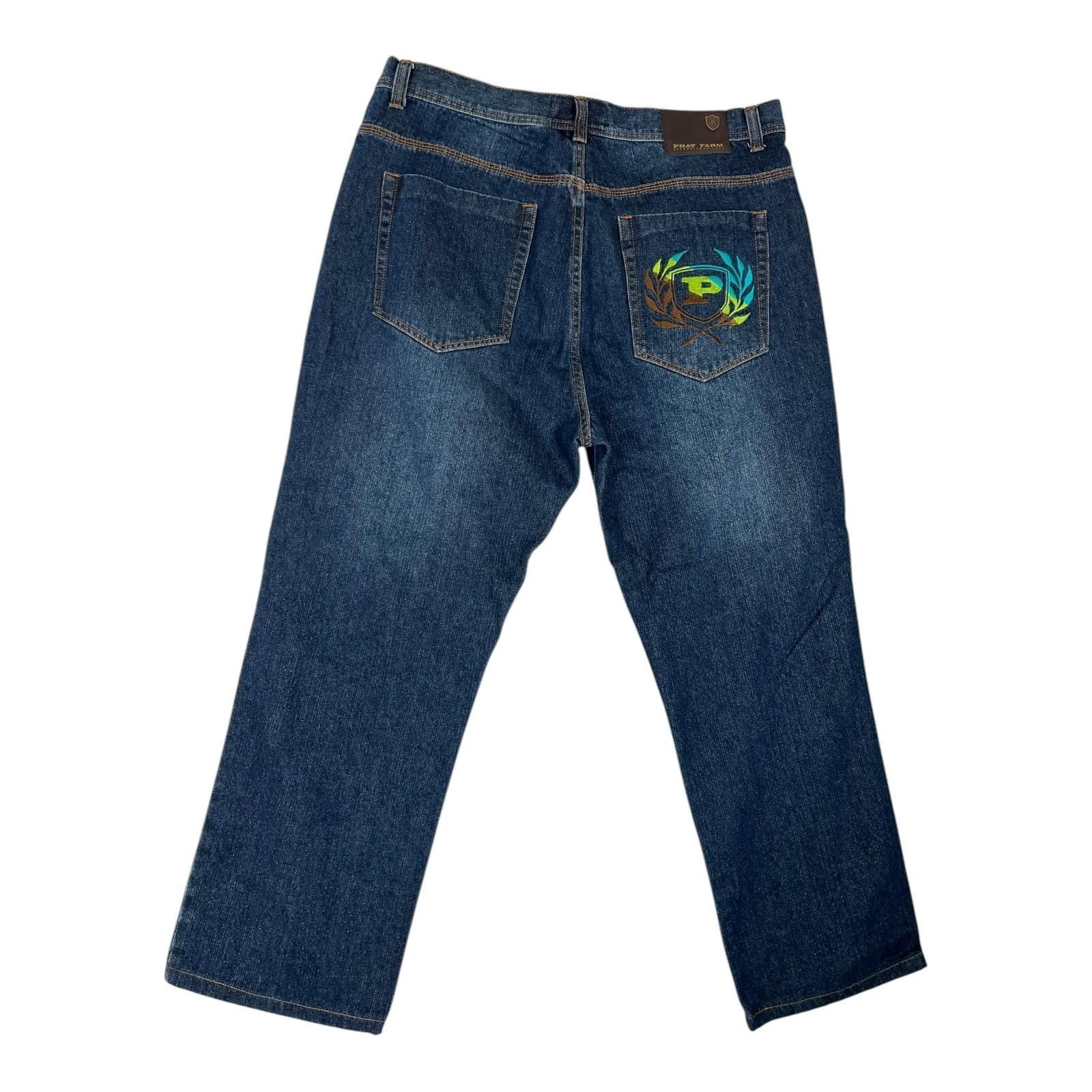 Phat Farm VTG Phat Farm Jeans Mens 40 Blue Dark Wash Denim Embroidered Size US 40 / EU 56 - 1 Thumbnail