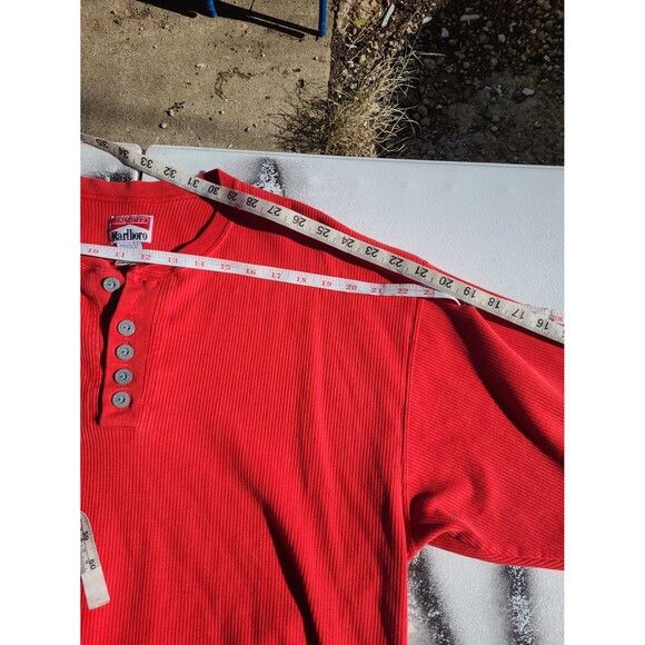 Marlboro Vtg Marlboro Thermal Layered Henley shirt made in USA Size US L / EU 52-54 / 3 - 9 Thumbnail