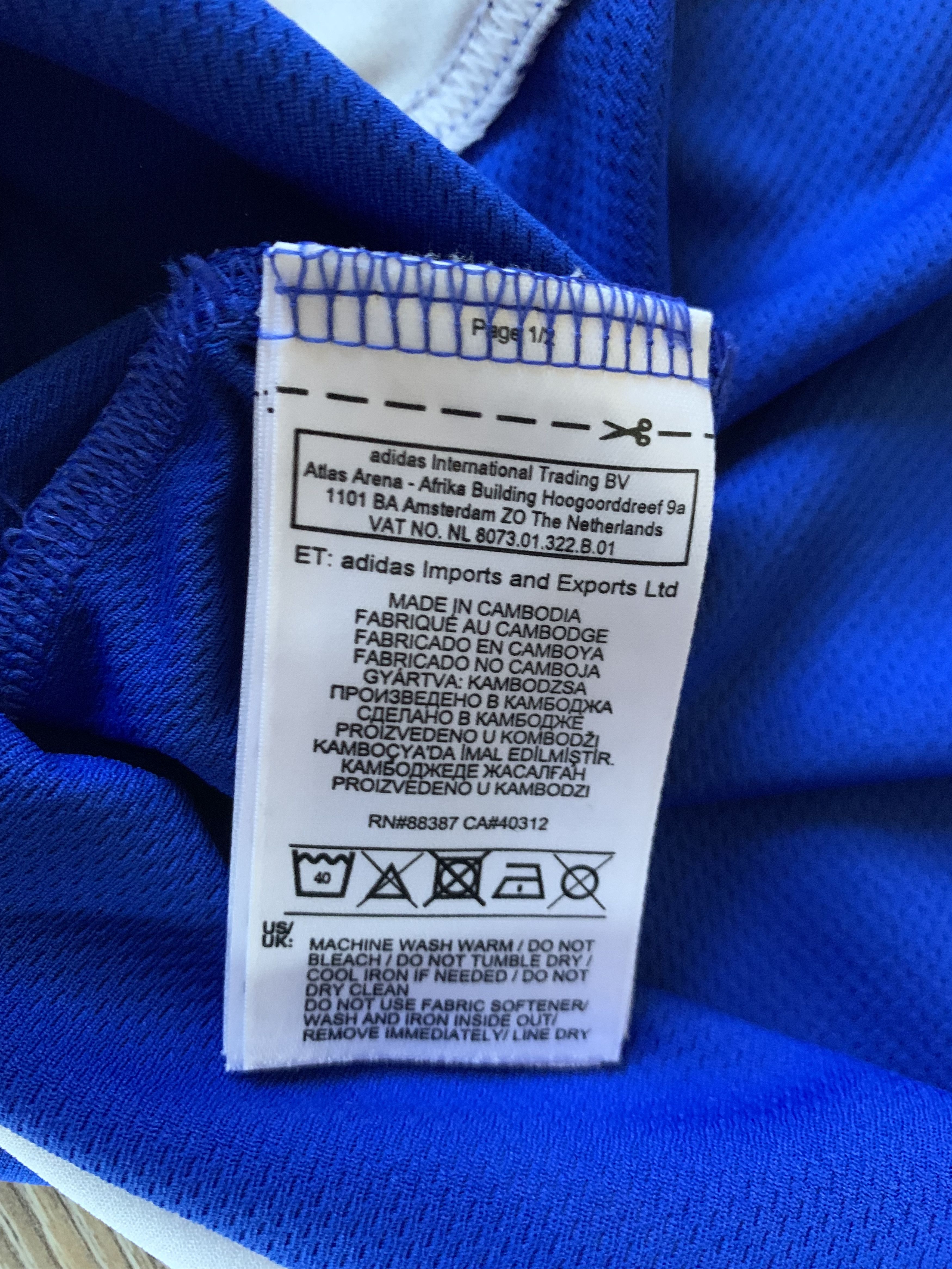 Adidas Adidas Clima Lite Blue Training T-Shirt Size US XL / EU 56 / 4 - 8 Thumbnail
