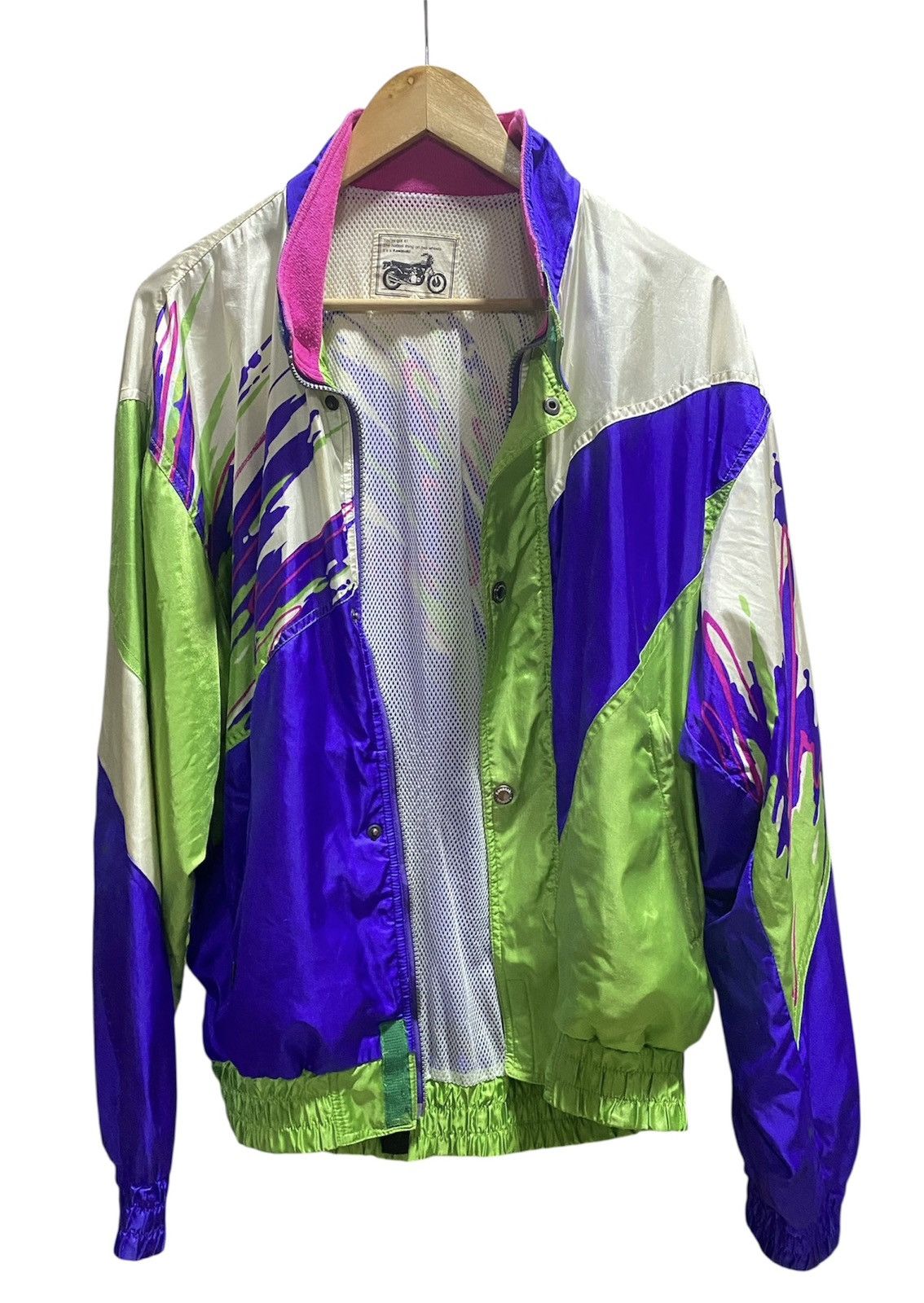 Vintage Vintage Kawasaki Motorcycle Design Jacket Size US L / EU 52-54 / 3 - 3 Thumbnail