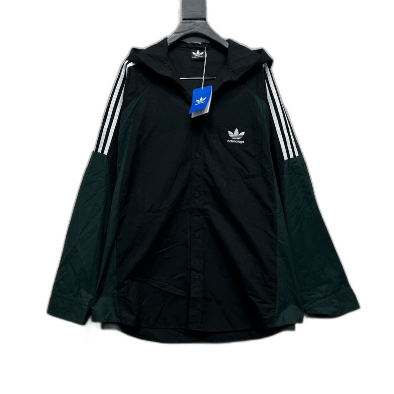 Balenciaga Balenciaga Adidas Collaboration Hooded Shirt Jacket Coat Size US M / EU 48-50 / 2 - 1 Thumbnail