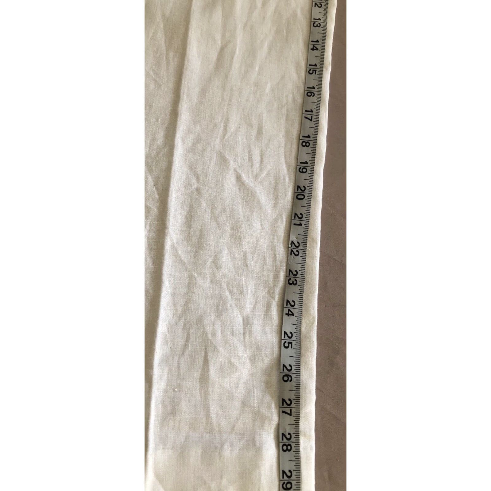 Vintage Norton McNaughton Linen Pants Slacks 6 Wht Straight Leg 26"W Inseam 29" Rise High Womens Pants Size 26" / US 2 / IT 38 - 7 Thumbnail