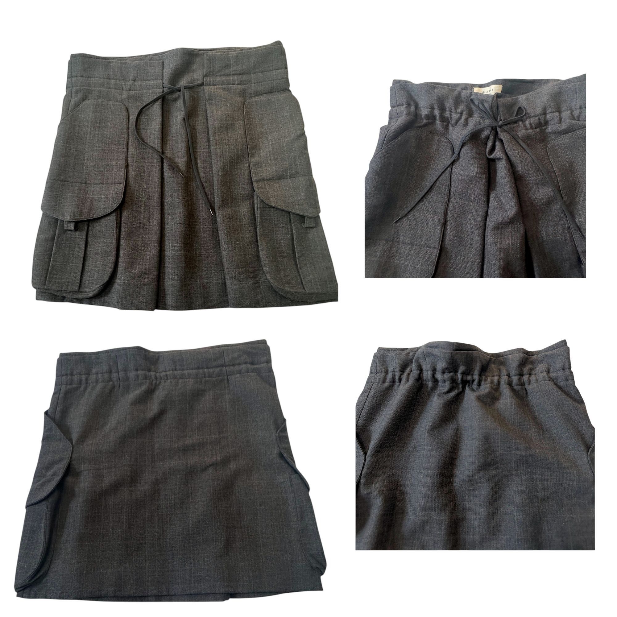 Marni Marni Wool Pleated Skirt w/ Cargo Pockets Sz 44 Size 30" / US 8 / IT 44 - 8 Thumbnail