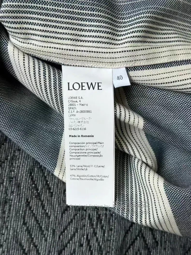 Loewe Loewe Striped Leather Patch Wool Shirt Size S / US 4 / IT 40 - 4 Thumbnail