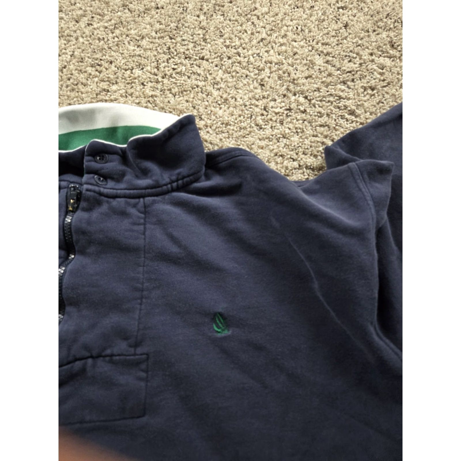Nautica VINTAGE Nautica Sweatshirt 2XL Blue 1/4 Zip Long Sleeve Mock Neck Pullover Mens 2XL Navy Blue 90s Y2K Size US XXL / EU 58 / 5 - 5 Thumbnail