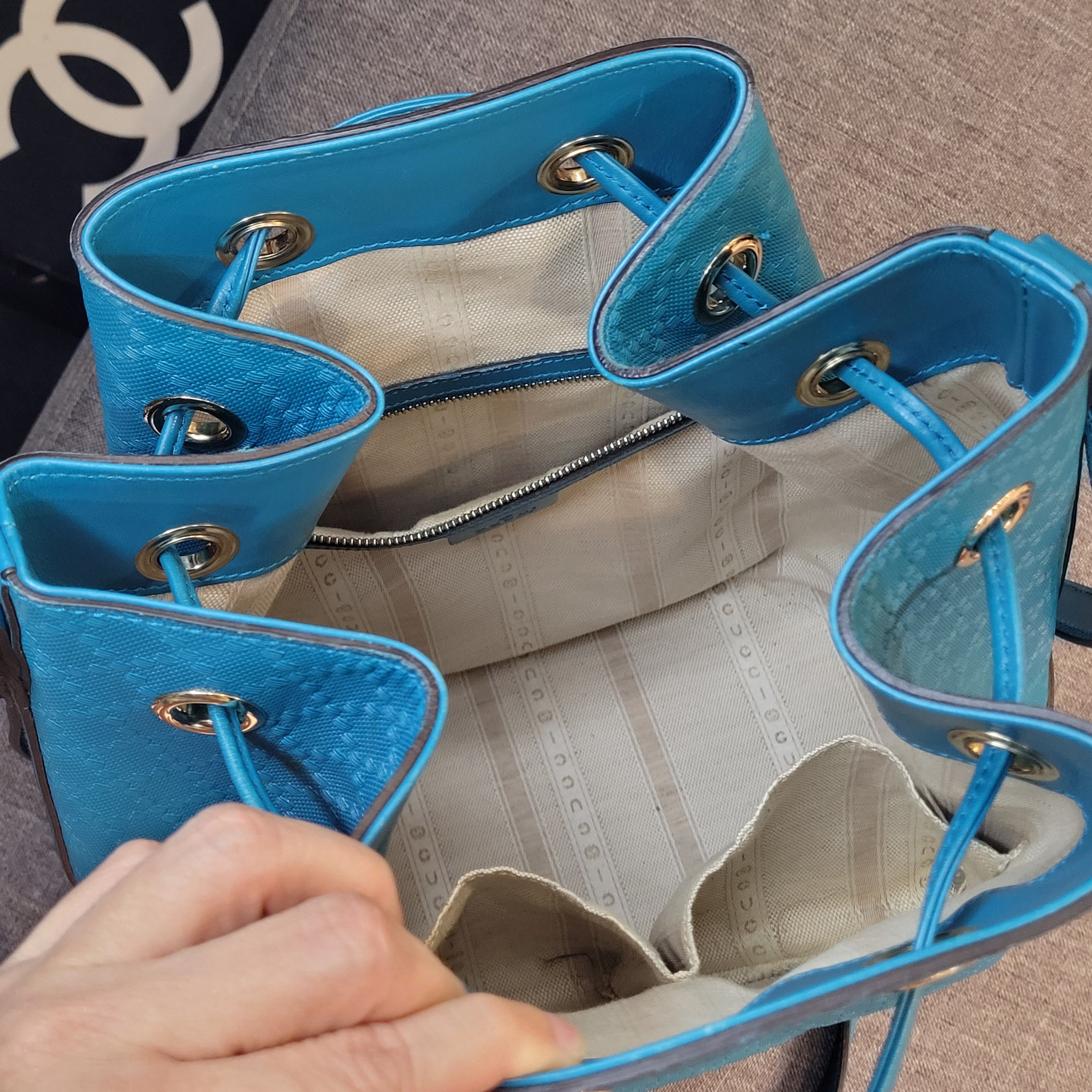 Gucci Gucci Medium Diamanté Deep Cobalt Bright Bucket Bag Size ONE SIZE - 7 Thumbnail