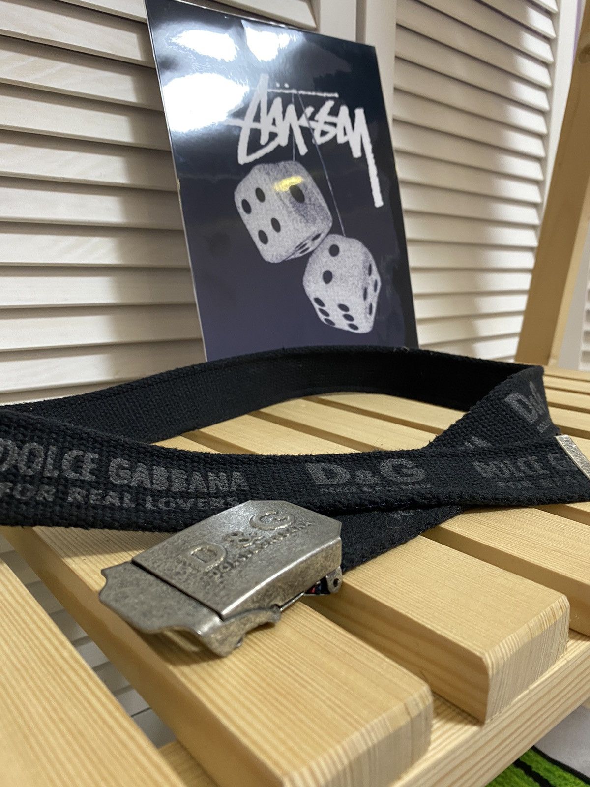 Japanese Brand Crazy Dolce Gabbana Cotton Belt Monogram Metal Y2K Size ONE SIZE - 5 Thumbnail