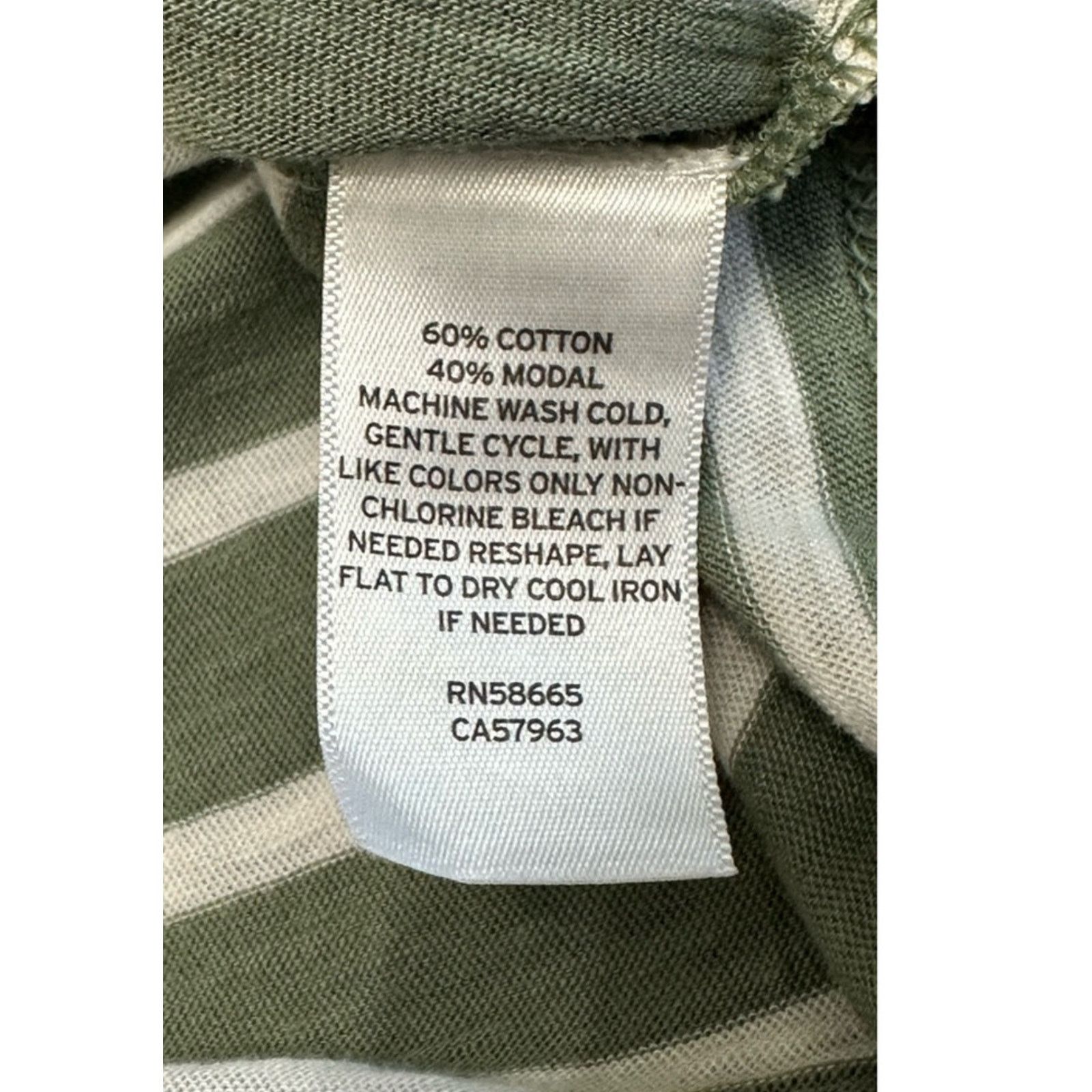 Other Caslon T-Shirt Crew Neck Striped Green White Women's S NWT Size S / US 4 / IT 40 - 9 Thumbnail
