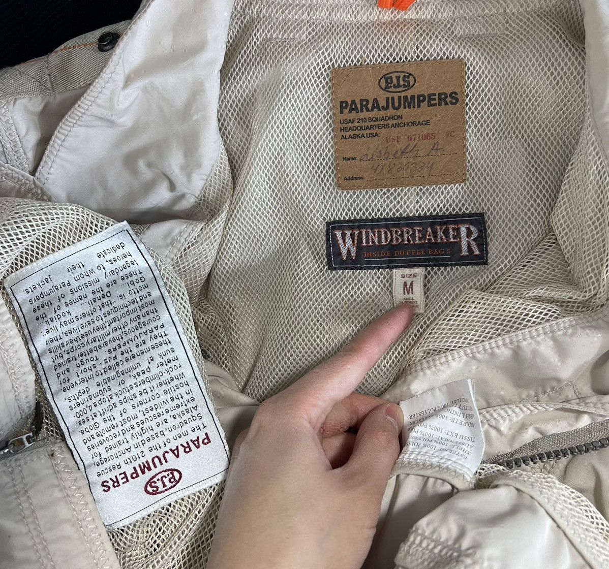Parajumpers Jacket Parajumpers Windbreaker Patch Logo Multi Pocket Size M / US 6-8 / IT 42-44 - 3 Thumbnail