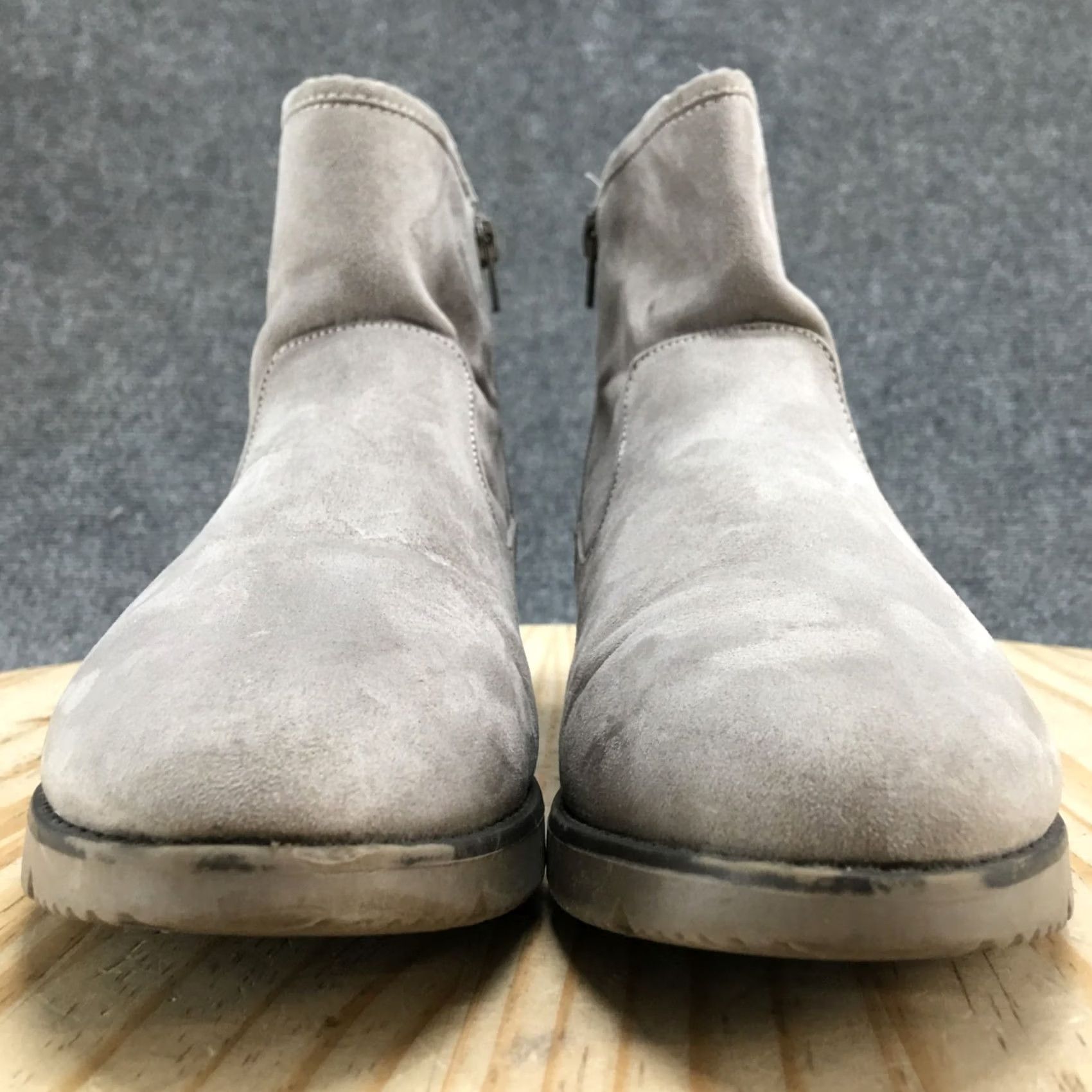 Vintage Kelly & Katie Boots Womens 11 Bashia Bootie Gray Fur Lined Casual Ankle Top Shoes Boots Women M Gray Fur Lined Casual Ankle Bootie Size L / US 10 / IT 46 - 7 Thumbnail