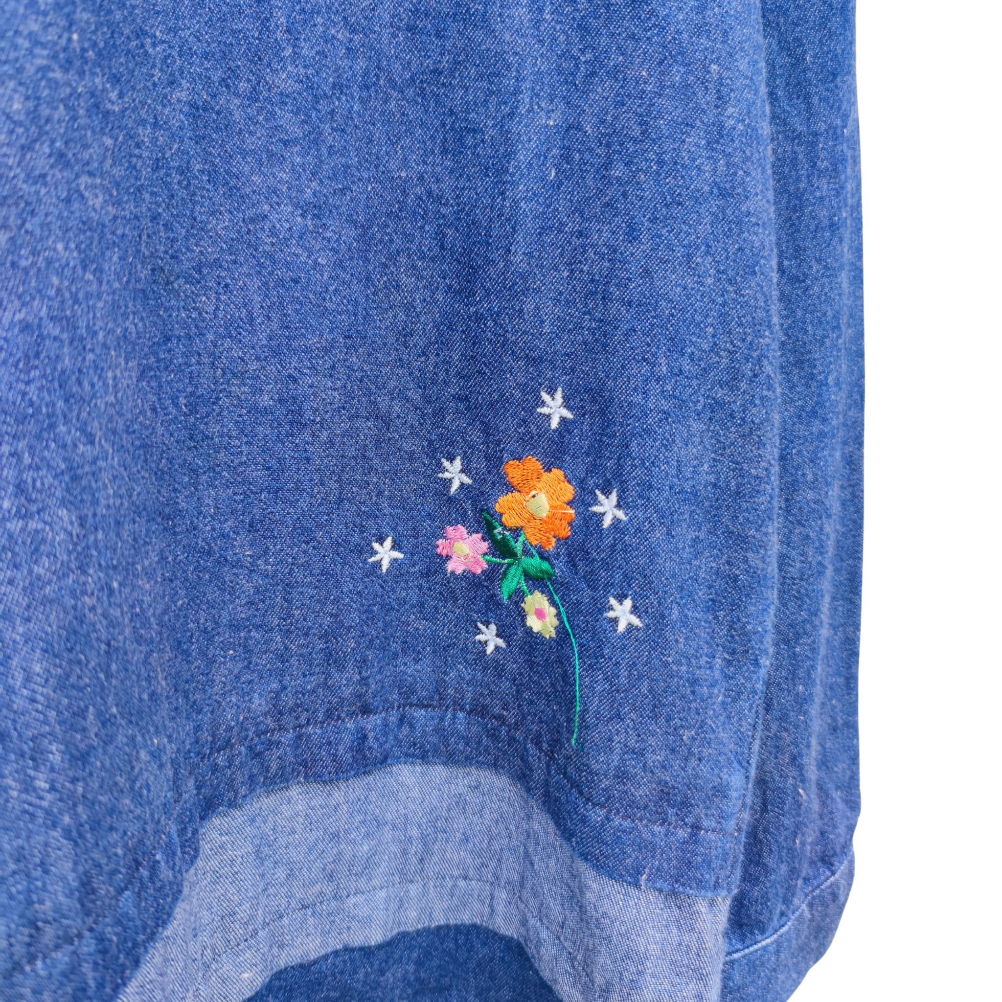 Designer × Japanese Brand African Beat Club Part II Denim Pop Over Shirt Size M / US 6-8 / IT 42-44 - 4 Thumbnail