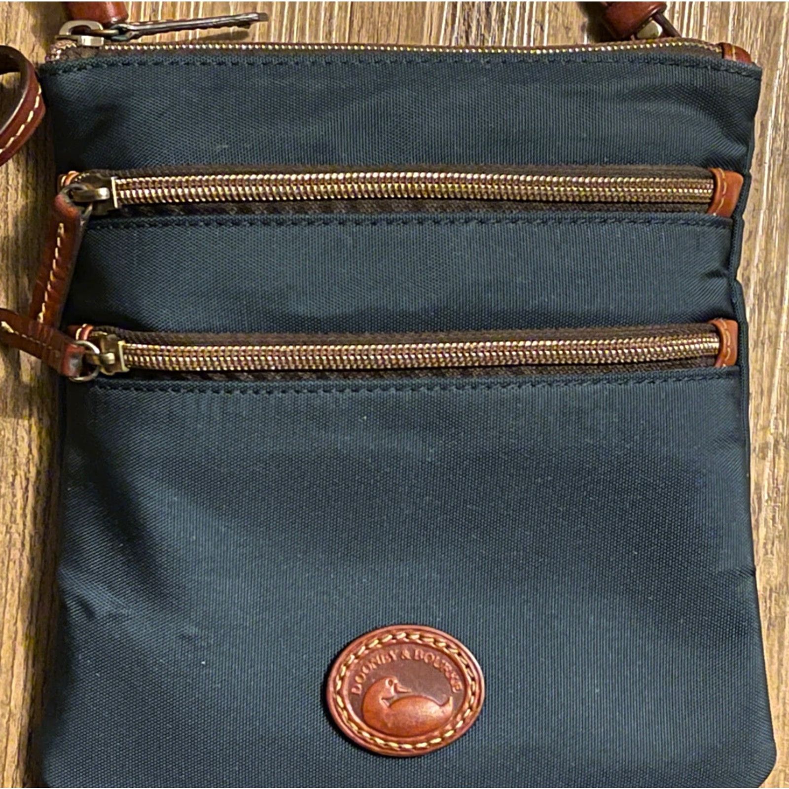 Dooney & Bourke Dooney & Bourke Triple Zip Crossbody Shoulder Bag Women Small Blue Messenger & Cross Body Adjustable Strap Crossbody Bag Size ONE SIZE - 2 Thumbnail