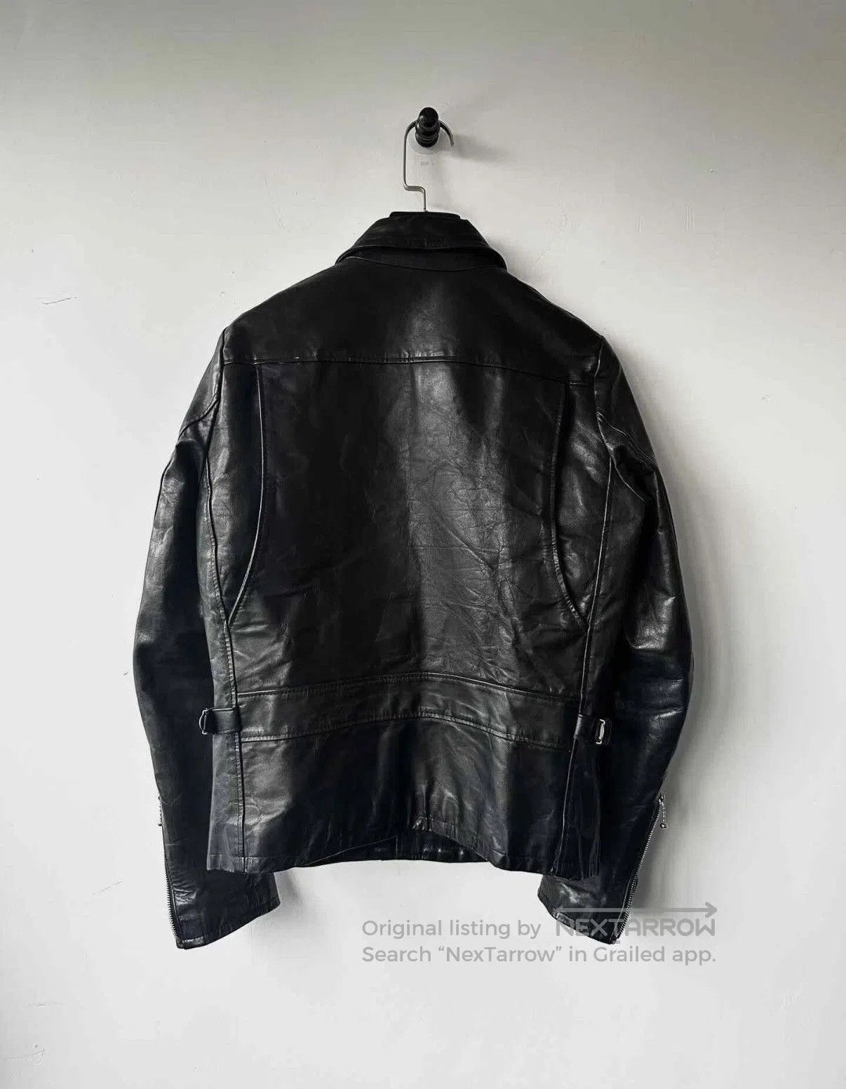 Pledge Black Leather Jacket with Zip Closure . Size US M / EU 48-50 / 2 - 3 Thumbnail