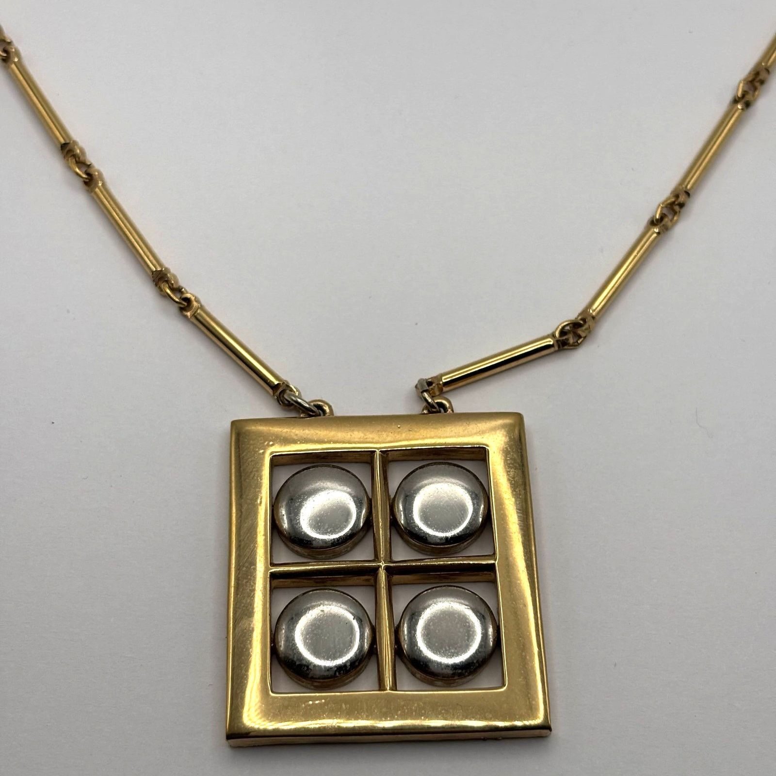 Other Vintage Gold Square Amway Necklace Size ONE SIZE - 2 Thumbnail