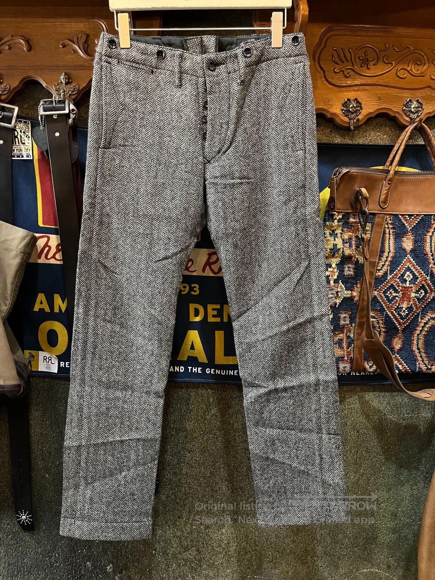 RRL Ralph Lauren herringbone pattern casual trousers by RRL. Size US 30 / EU 46 - 1 Thumbnail
