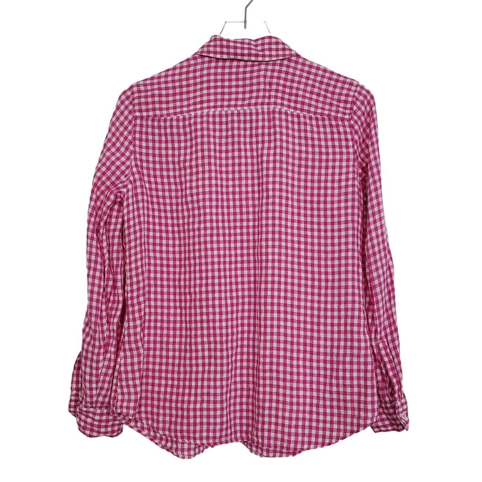 Talbots Talbots 100% Linen Gingham Check Shirt Womens Size Medium Size M / US 6-8 / IT 42-44 - 8 Thumbnail